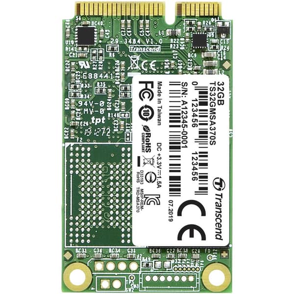 Transcend 32 GB SSD-hårddisk mSATA SATA 6 Gb/s Box TS32GMSA370S
