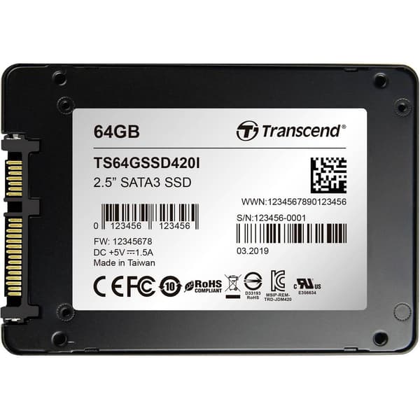 Transcend SSD420I 64 GB SSD-Hårddisk 2.5 SATA 6 Gb/s Industrial TS64GSSD420I