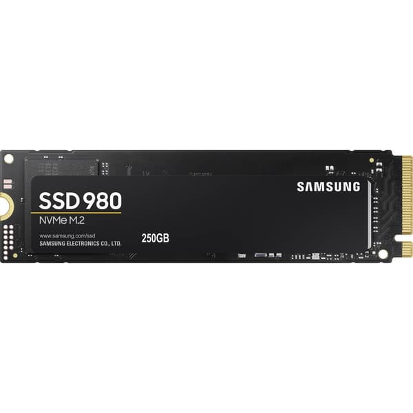 Samsung 980 250 GB Intern NVMe/PCIe M.2 SSD M.2NVMe PCLe 3.0 x4 Box MZ-V8V250BW