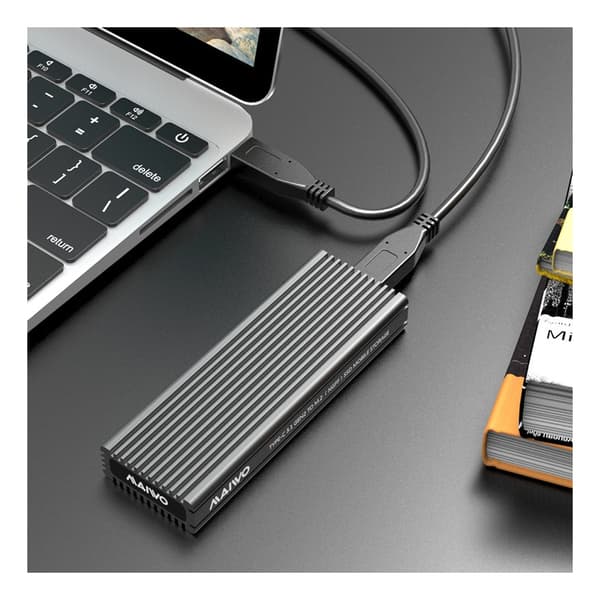 USB-C 3.1GEN2 til PCIe NVMe kabinet, sort
