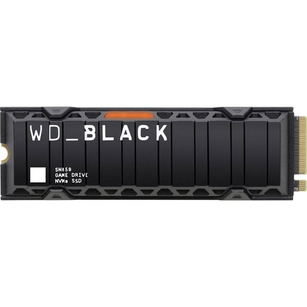 WD Black™ SN850 Heatsink 500 GB Intern NVMe/PCIe M.2 SSD M.2 NVMe PCIe 4.0 x4 Box WDS500G1XHE