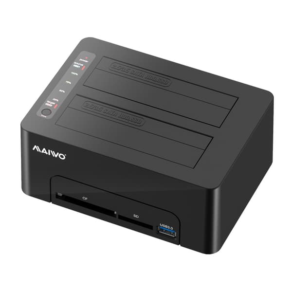 Two bay HDD/SSD docking station, USB 5 Gbps, black