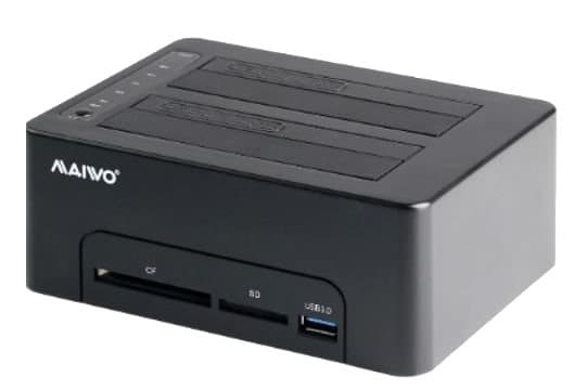 Two bay HDD/SSD docking station, USB 5 Gbps, black
