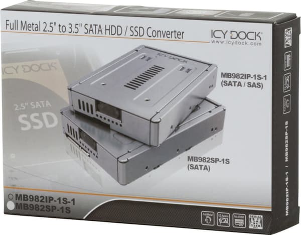 Internal hard drive cassette with space for 1x2.5" SATA-/SSD