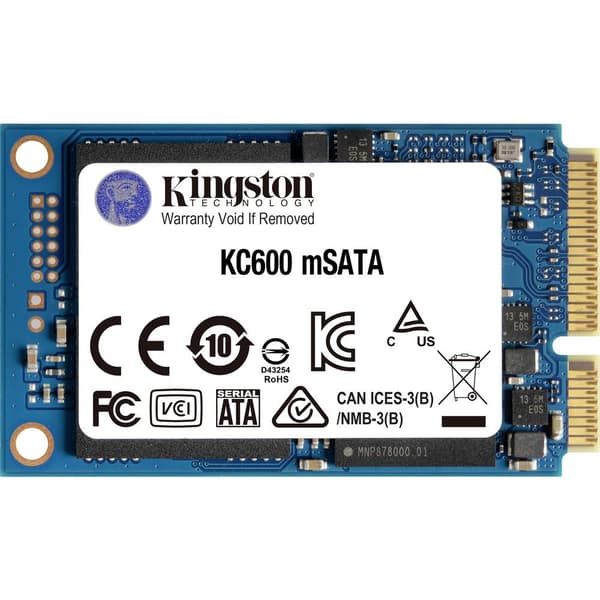 Kingston 512 GB SSD-hårddisk mSATA SATA 6 Gb/s Box SKC600MS/512G