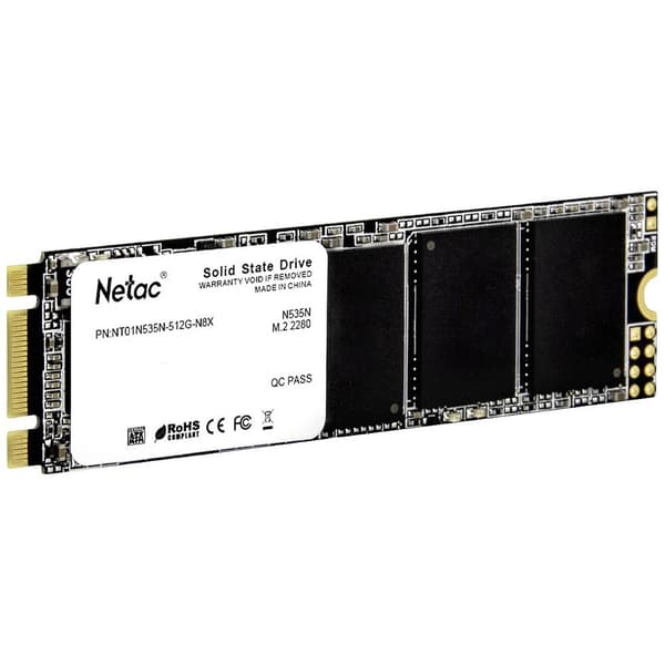 Netac Technology 512 GB SSD-hårddisk SATA M.2 2280 SATA 6 Gb/s Box NT01N535N-512G-N8X
