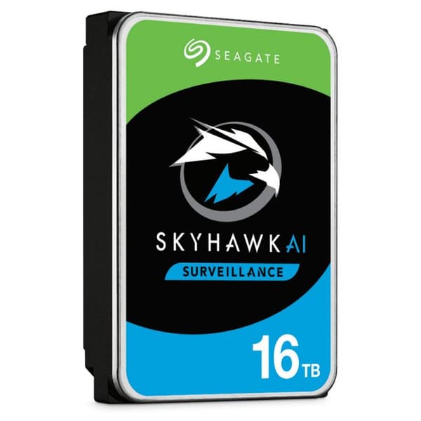 Seagate Surv. Skyhawk AI 16TB HDD Surveillance AI Skyhawk 16TB HDD SATA 6Gb/s 256MB Cache 8,9cm 3,5p CMR Helium BLK