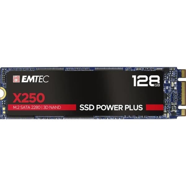 SSD Emtec X250 M.2 128 GB SATA III 3D NAND - EMTEC - ECSSD128GX250 - Stötsäker - TRIM - 3D NAND