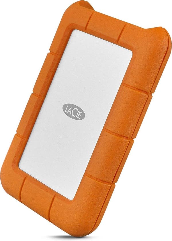 LACIE RUGGED 1TB USB-C USB3.0 Dråbe-, knusnings- og regnbestandig til terrænbrug orange
