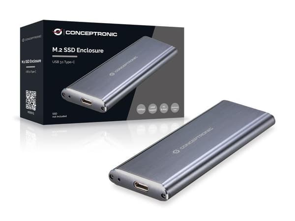 Conceptronic HDE01G lagerdrevkabinet M.2 SDD kabinet grå