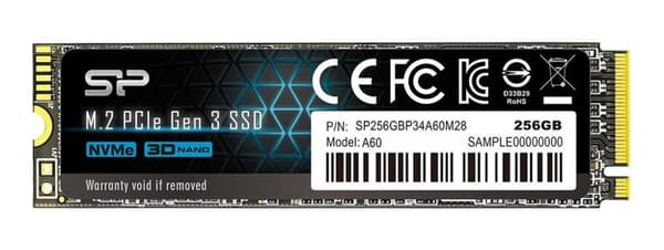 Silicon Power SSD 256GB M.2 PCI-E Gen 3x4 NVMe Ace A60