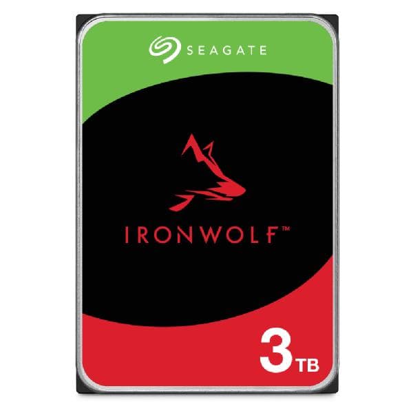Seagate IronWolf ST3000VN006 - Kiintolevy - 3 TB - sisäinen - SATA 6 Gb/s - 5400 rpm - puskuri: 256 MB - 3 vuoden Seagate Rescue -tietojen palautuksel