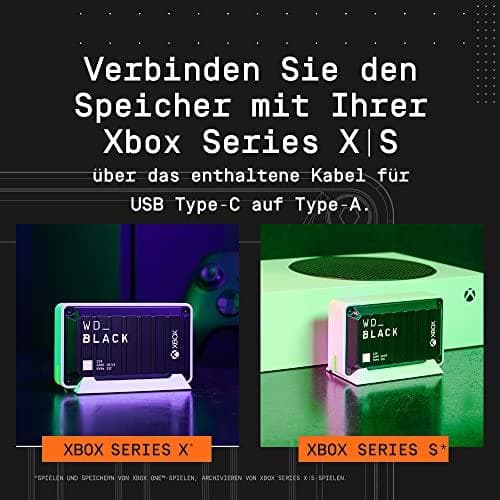 WD_BLACK D30 Xboxille WDBAMF0020BBW - SSD - 2 TB - ulkoinen (kannettava) - USB 3.0 (USB-C-liitin) - musta