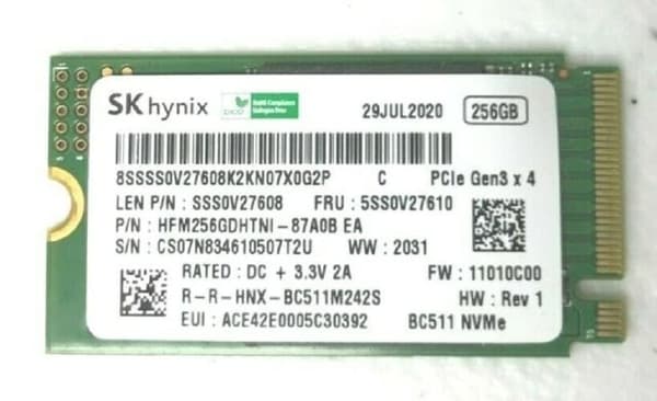 Lenovo SSD 256 GB M.2 PCIe 2242 (5SS0V27610)