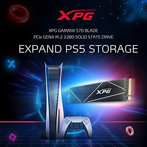 ADATA XPG GAMMIX S70 Blade 512GB Yhteensopiva PlayStation™ 5:n (AGAMMIXS70B-512G-CS) kanssa