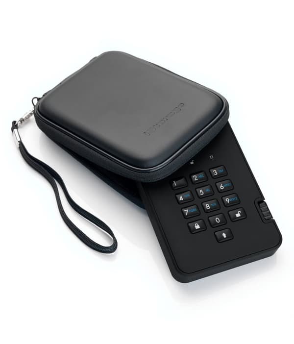 iStorage diskAshur2 SSD - extern hårddisk - 128 GB - SSD - Nummerkod - Svart