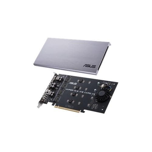 ASUS HYPER M.2 X16 CARD V2 - Interface-adapter - M.2 - Udvidelsesslot til M.2 - M.2-kort - 128 Gbit/s - PCIe 3.0 x16