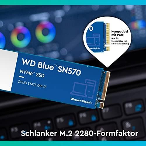 WD Blue SN570 NVMe SSD WDS200T3B0C - SSD - 2 TB - intern - M.2 2280 - PCI Express 3.0 x4 (NVMe)