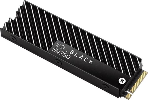 Western Digital WD_BLACK SN750 - Intern SSD M.2 - 1 TB - Med kylfläns