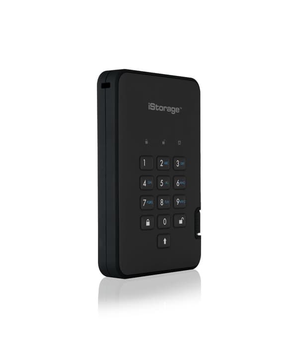 iStorage diskAshur 2 - extern hårddisk - 2000 GB - Sifferkod - Svart