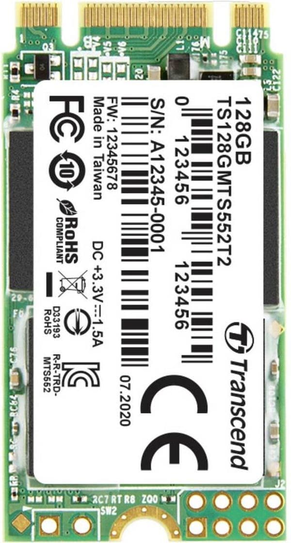 Transcend MTS552T2 M.2 128GB SATA III 3D TLC