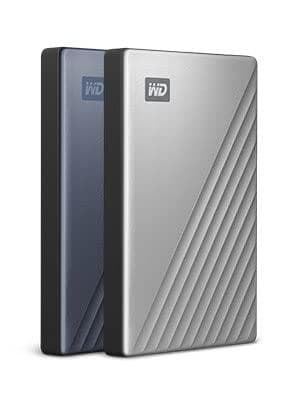 WD My Passport Ultra WDBC3C0020BBL - Hårddisk - krypterad - 2TB - extern (bärbar) - USB3.0 (USB-C-kontakt) - 256-bitars AES - blå (WDBC3C0020BBL-WESN)