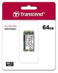 Miniatyrbild 3 av 3: Transcend MTS400 - SSD - 64GB - intern - M.2 2242 - SATA 6Gb/s (TS64GMTS400S)