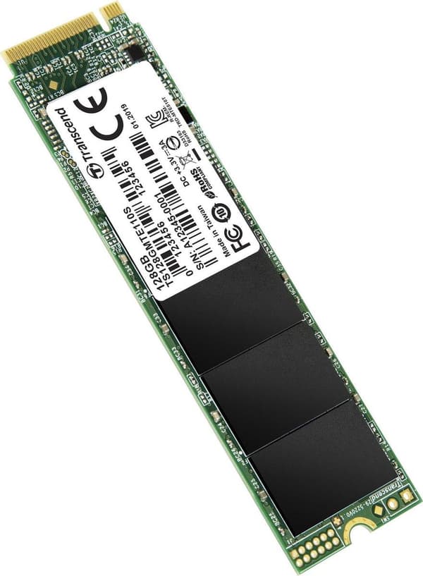 Transcend 128 GB M.2 2280PCIe Gen3x4 3D TLC utan DRAM