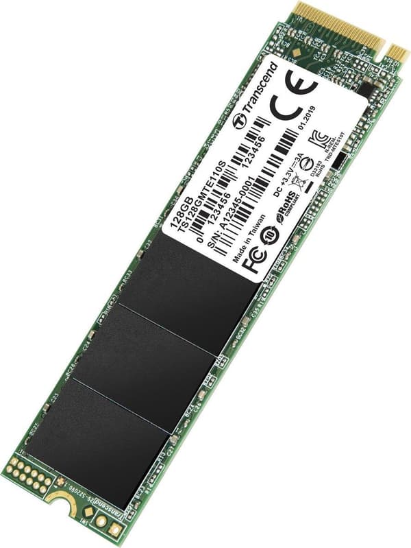 Transcend 128 GB M.2 2280PCIe Gen3x4 3D TLC utan DRAM