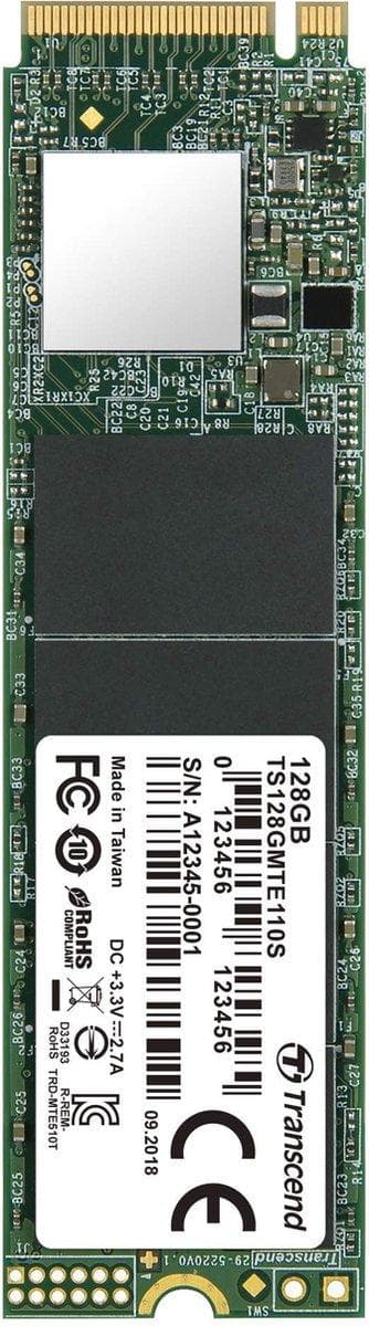 Transcend 128 GB M.2 2280PCIe Gen3x4 3D TLC utan DRAM
