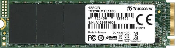 Transcend 128 GB M.2 2280PCIe Gen3x4 3D TLC utan DRAM