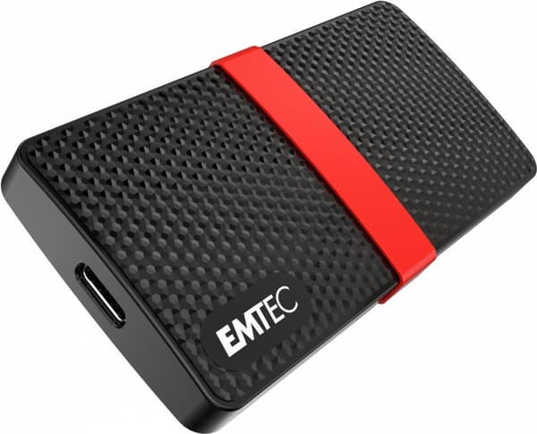 EMTEC SSD Power Plus X200 - SSD - 128GB - ekstern (bærbar) - USB 3.1 Gen 1 (USB-C-stik) (ECSSD128GX200)