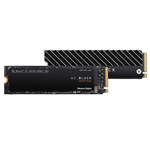 WD Black SN750 SSD 2TB med kylfläns