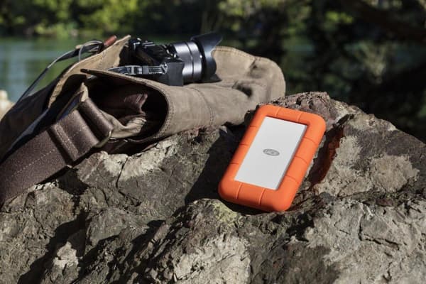 LaCie Rugged USB-C extern hårddisk 5000 GB Grå, Gul