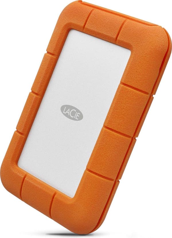 LaCie Rugged USB-C extern hårddisk 5000 GB Grå, Gul