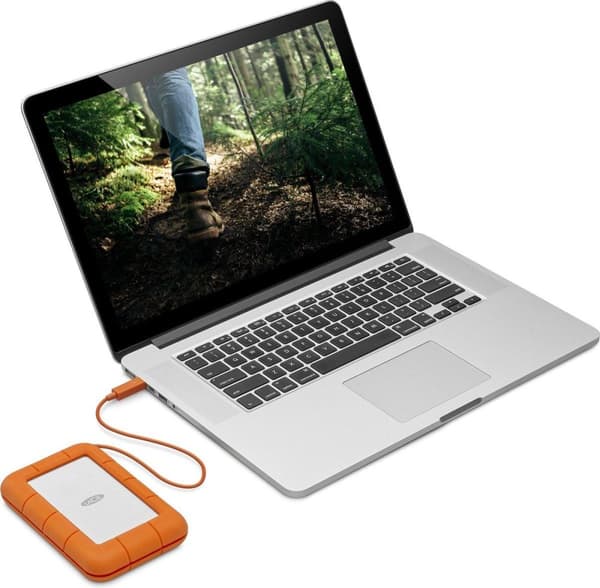LaCie Rugged USB-C extern hårddisk 5000 GB Grå, Gul