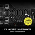 Miniatyrbild 5 av 6: CORSAIR MP600 PRO XT - SSD - krypterad - 2 TB - intern - M.2 2280 - PCI Express 4.0 x4 (NVMe) - 256-bitars AES - integrerad kylfläns