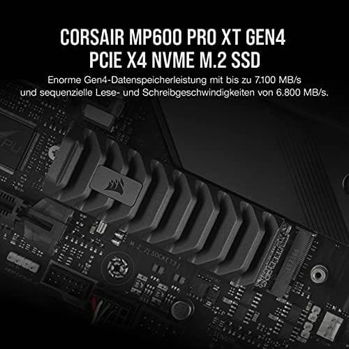 CORSAIR MP600 PRO XT - SSD - krypterad - 2 TB - intern - M.2 2280 - PCI Express 4.0 x4 (NVMe) - 256-bitars AES - integrerad kylfläns