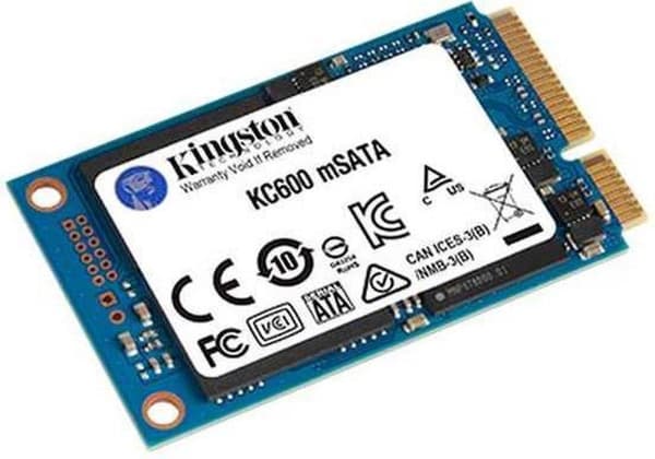 Kingston KC600 - Solid State-enhet - krypterad - 1024 GB - intern - mSATA - SATA 6 Gbs - 256-bitars AES - Self-Encrypting Drive (SED), TCG Opal Encryp