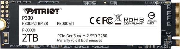 Patriot P300 - SSD - 2 TB - intern - M.2 2280 - PCI Express 3.0 x4 (NVMe)