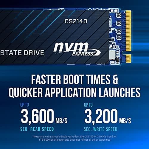 PNY CS2140 M280CS2140-500-RB 500GB M.2 NVMe Gen4 x4 SSD