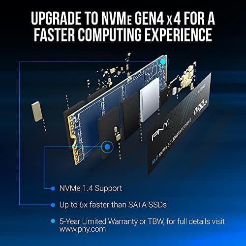 PNY CS2140 M280CS2140-500-RB 500GB M.2 NVMe Gen4 x4 SSD