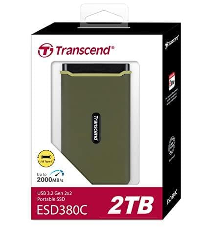 Transcend ESD380C - SSD - 2TB - extern (bärbar) - USB 3.2 Gen 2x2 - Militärgrön (TS2TESD380C)
