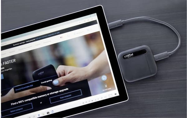 Afgørende bærbar SSD X6 2TB USB 3.1 Gen 2 Typ-C (10GB/s)