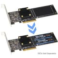 Miniatyrbillede 4 af 4: SoNNeT M.2 2x4 PCIe-kort med lav profil, FUS-SSD-2X4-E3S