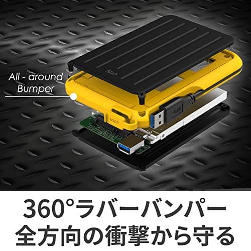 Silicon Power A66 ekstern harddisk 4000 GB Sort, Gul