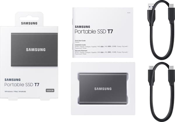 Samsung Portable SSD T7 2TB Grå