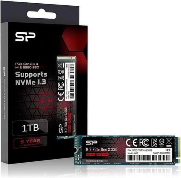 Hårddisk Silicon Power SP00P34A80M28 M.2 SSD