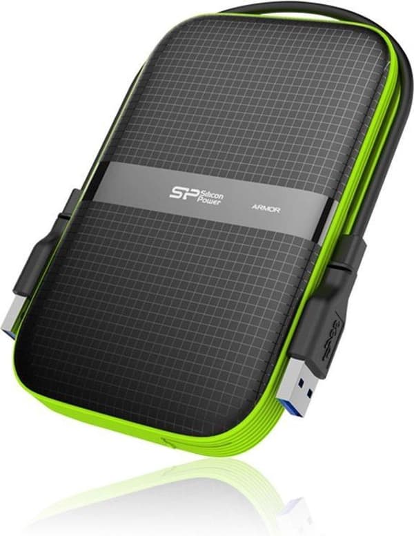 Silicon Power 5TB robust rustning A60 IPX4 Vandafvisende/stødsikker, 2,5'' USB 3.0 bærbar harddisk i militær kvalitet