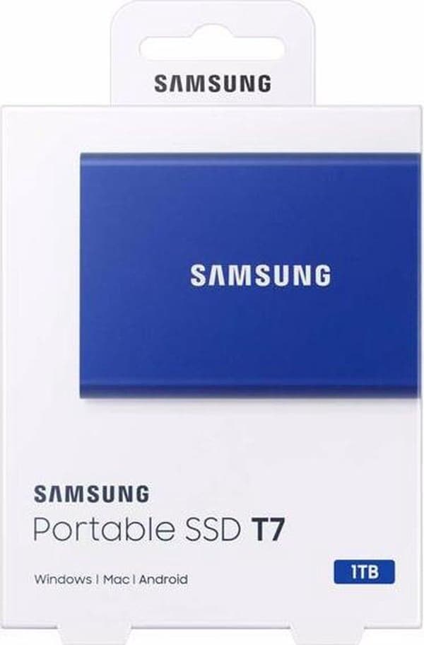 Samsung Portable SSD T7 - 1TB - Blå